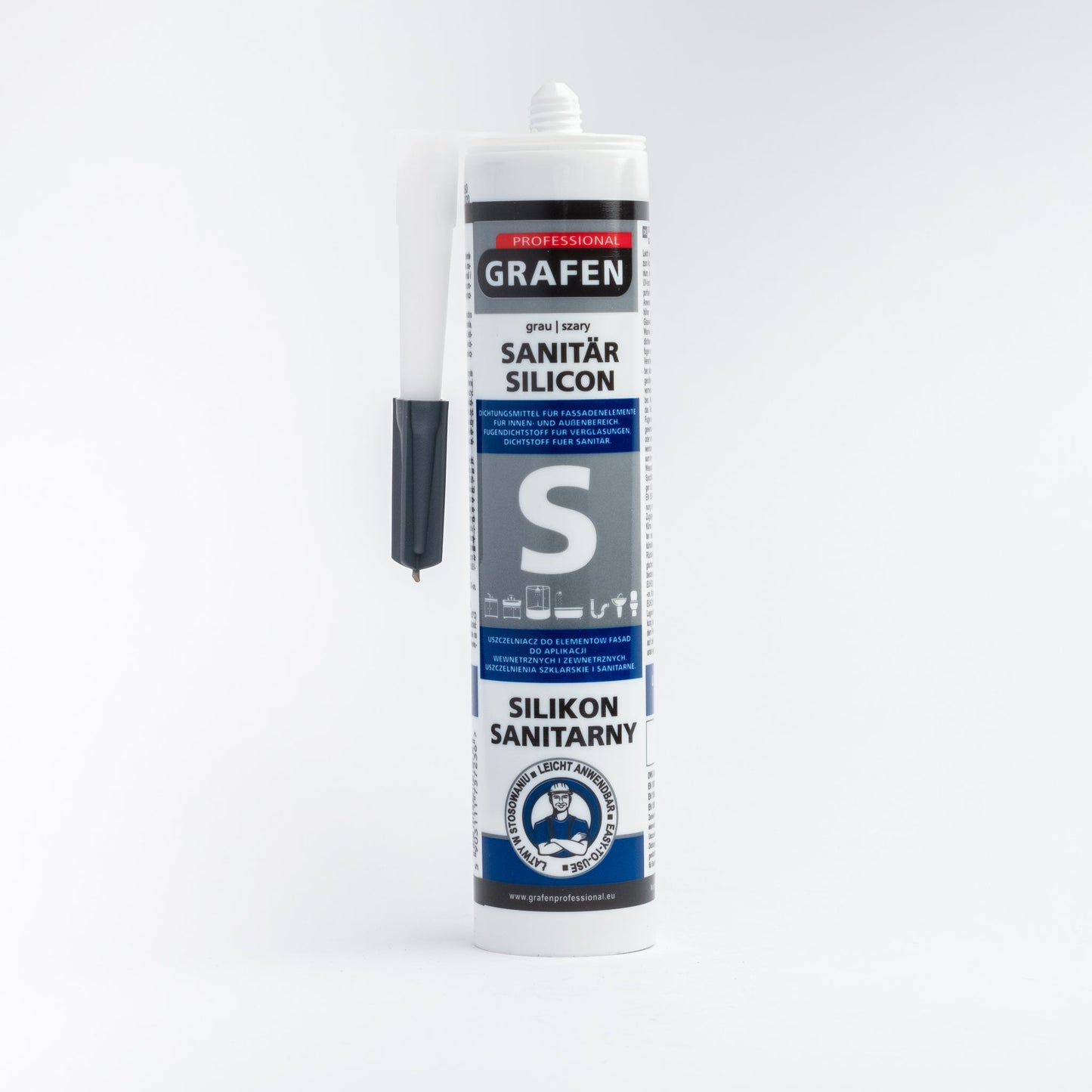 Sanitair Siliconenkit - 280ml - Grijs